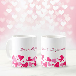 Liefde is Alles Wat Je Nodig Hebt Hart Rand Koffie Koffiemok