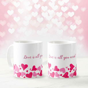 Liefde is Alles Wat Je Nodig Hebt Hart Rand Koffie Koffiemok