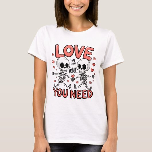 Liefde is alles wat je nodig hebt – Iconische song T-shirt (Voorkant)