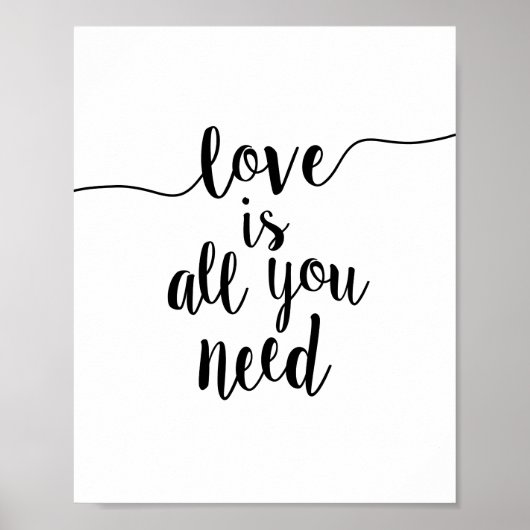 Liefde is alles wat je nodig hebt Inspirerend quot Poster (Voorkant)