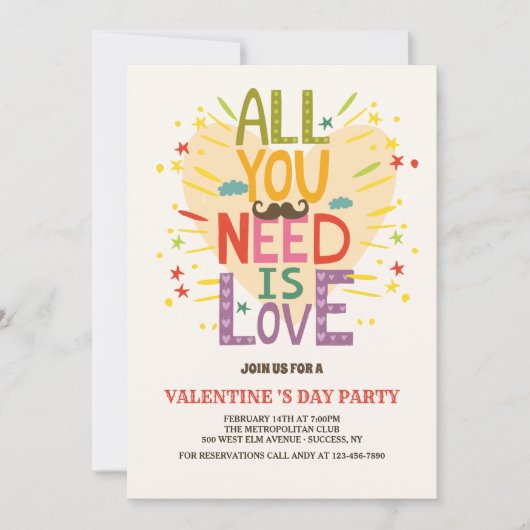 Liefde is alles wat je nodig hebt kaart (Voorkant)