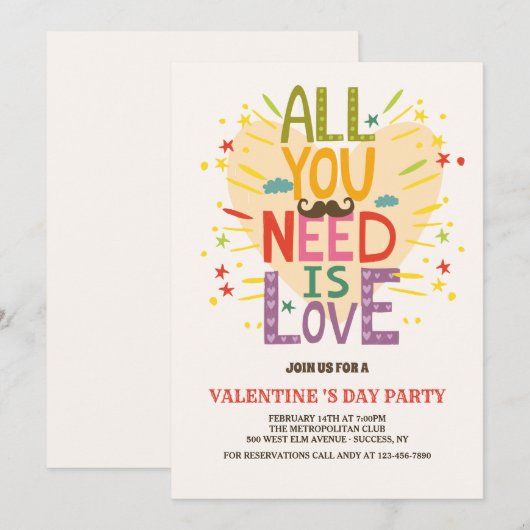 Liefde is alles wat je nodig hebt kaart (Voorkant / Achterkant)