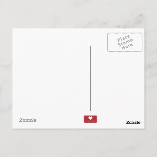 Liefde is alles wat je nodig hebt, koraalgrijze fo briefkaart (Achterkant)