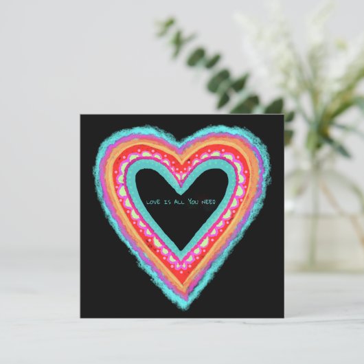 Liefde is alles wat je nodig hebt Modern Black Ins (Staand voorkant)