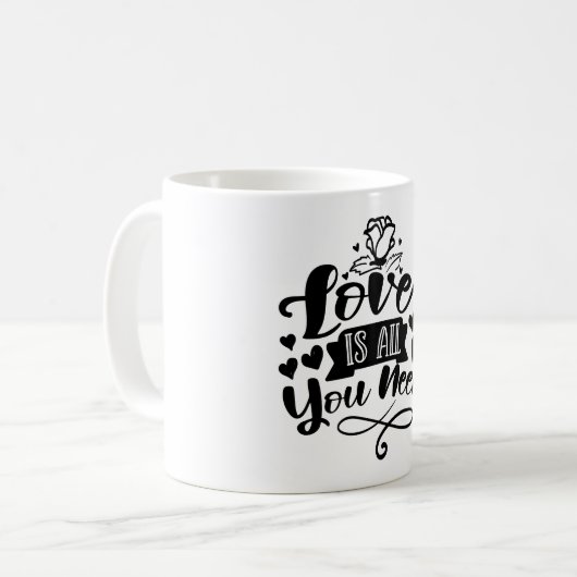 Liefde is alles wat je nodig hebt mok (Voorkant links)