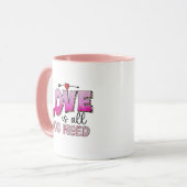 Liefde is alles wat je nodig hebt Mok - Valentijns (Voorkant links)