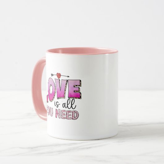 Liefde is alles wat je nodig hebt Mok - Valentijns (Voorkant links)