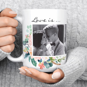 Liefde is alles wat je nodig hebt om Floral Couple Koffiemok