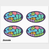 Liefde is alles wat je nodig hebt ovale sticker (Vel)