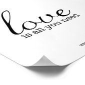 Liefde is alles wat je nodig hebt Poster (Hoek)