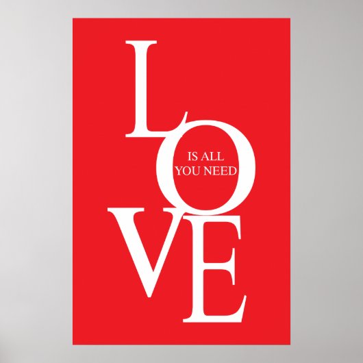 Liefde is alles wat je nodig hebt poster (Voorkant)