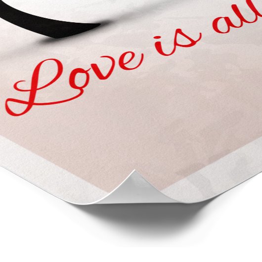 liefde is alles wat je nodig hebt poster (Hoek)