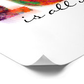 liefde is alles wat je nodig hebt poster kleurrijk (Hoek)