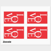 Liefde is alles wat je nodig hebt rechthoekige sticker (Vel)