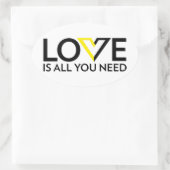 Liefde is alles wat je nodig hebt Sticker (Tas)