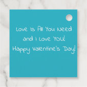 Liefde is alles wat je nodig hebt Valentijnsdag ca Bedankjes Labels (Achterkant)