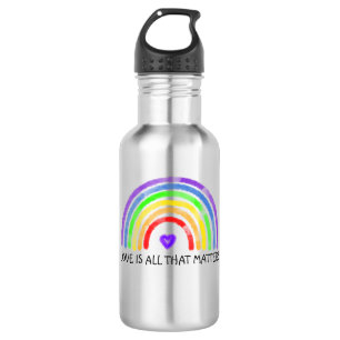 Liefde is alles wat telt Regenboog LGBTQIA+ Waterfles