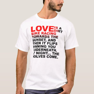 Liefde is als een Dirt Bike Motocross T-shirt Grap