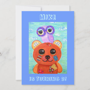 Liefde is als een handgemaakte Teddy Bear Birthday Kaart