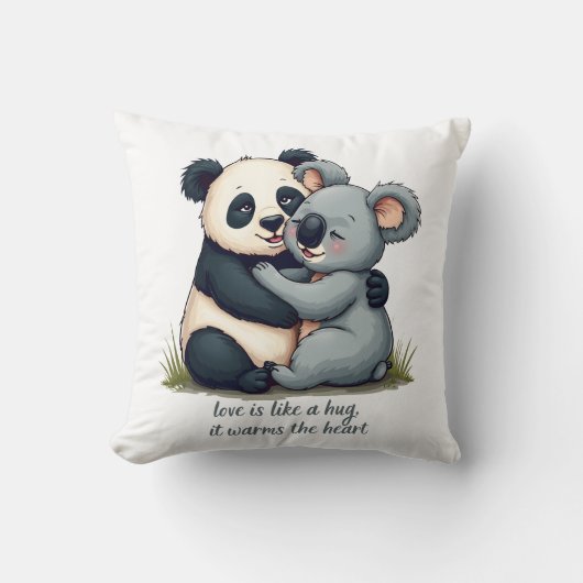 Liefde is als een knuffel kussen (Voorkant)