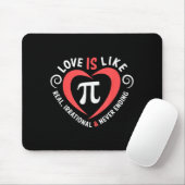 Liefde is als Pi Valentijnsdag T-shirt Funny Math  Muismat (Met muis)