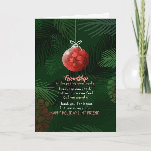 Liefde is als plassen in je broek Valentijn Funny  Feestdagen Kaart (Voorkant)