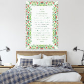 Liefde is altijd geduldig en aardig. Het is nooit Canvas Afdruk (Insitu (Slaapkamer))
