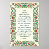 Liefde is altijd geduldig en aardig. Het is nooit  Poster (Voorkant)