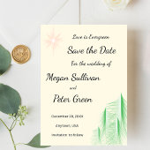 Liefde is altijd groen save the date