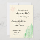Liefde is altijd groen save the date (Voorkant)