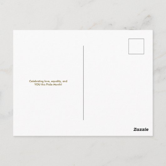 Liefde is altijd minimalistische regenboog briefkaart (Achterkant)