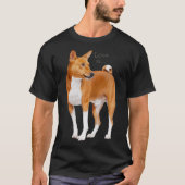 Liefde is Basenji Dog mam Pap Puppy Cute Pet Valen T-shirt (Voorkant)