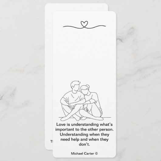 Liefde is begrip kaart (Voorkant / Achterkant)