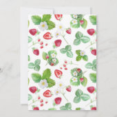 Liefde is Berry Sweet Vrijgezellenfeest Aardbei Kaart (Achterkant)