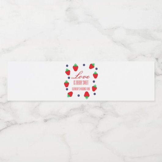 Liefde Is Bes Zoete Bruidsjurk Shower Waterfles Etiket (Enkel label)