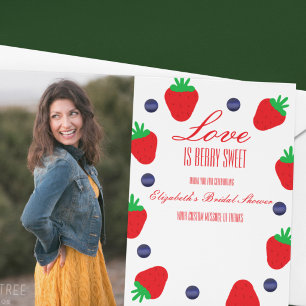 Liefde Is Bes Zoete Fruit Bruidsborrel Bedankkaart