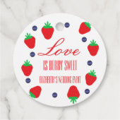 Liefde Is Bes Zoete Fruit Bruiloft Feest Bedankjes Labels (Achterkant)