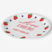 Liefde Is Bes Zoete Fruit Bruiloft Papieren Bordje (Gekanteld)