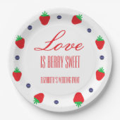 Liefde Is Bes Zoete Fruit Bruiloft Papieren Bordje (Voorkant)