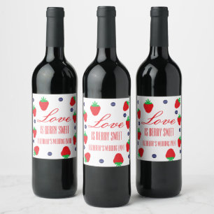 Liefde Is Bes Zoete Fruit Bruiloft Wijn Etiket