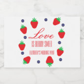 Liefde Is Bes Zoete Fruit Bruiloftsdouche Likeurfles Etiket (Enkel label)
