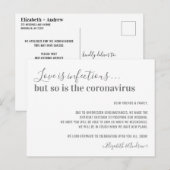 Liefde is besmettelijk Uitstel zilveren bruiloft Aankondigingskaart (Voorkant / Achterkant)