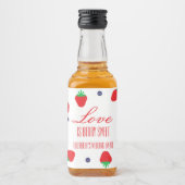 Liefde Is Bessie Zoete Fruit Bruiloft Likeurfles Etiket (Voorkant)