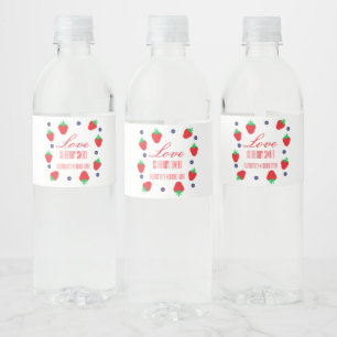 Liefde is Bessie Zoete Fruit Bruiloftsdouche Waterfles Etiket