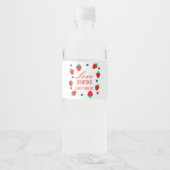 Liefde is Bessie Zoete Fruit Bruiloftsdouche Waterfles Etiket (Voorkant)