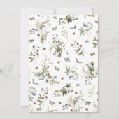 Liefde is beszoete wilde bloem rood Vrijgezellenfe Kaart (Achterkant)