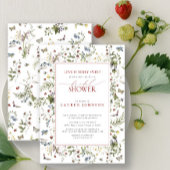 Liefde is beszoete wilde bloem rood Vrijgezellenfe Kaart