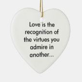 Liefde is bewondering keramisch ornament (Rechts)