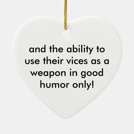 Liefde is bewondering keramisch ornament (Achterkant)