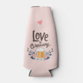 Liefde is bier brouwen flesjeskoeler (Voorkant)